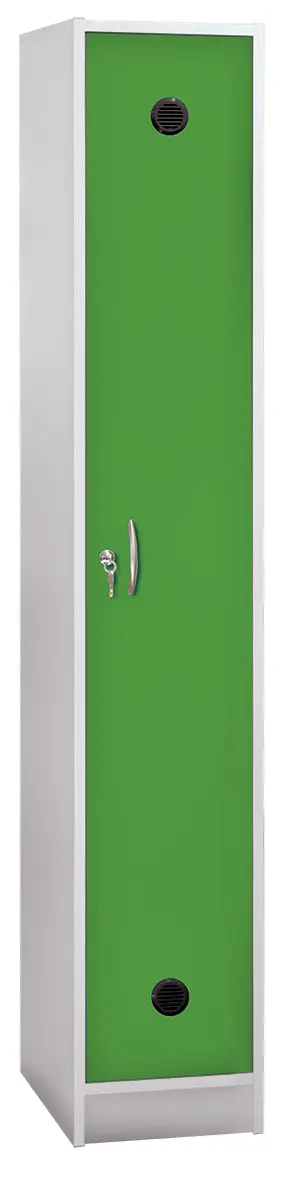 SSL - 180 - 40 šatní skříň dřevěná, 1-dveřová, háček, 1800 x 400 x 500, sokl, korpus bílá/dveře jarní zeleň